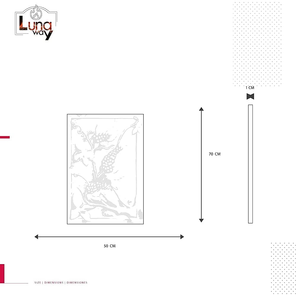 Placa decorada de hierro fundido Uvas para chimenea - Dimensiones cm 50 x 70 h x 1 (espesor) - Imagen 5
