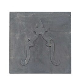 Placa de chimenea de hierro fundido decorada LIRIO – Dimensiones cm 60 x 60 h x 1 (espesor)