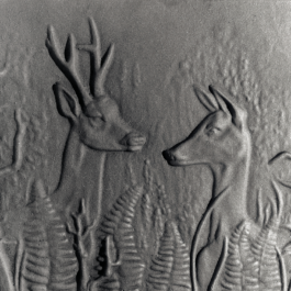 Placa de chimenea de hierro fundido decorada CIERVIOS – Dimensiones cm 80 x 60 h x 1,2 (espesor)