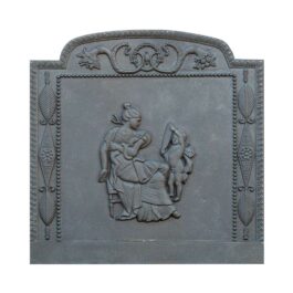 Placa de chimenea de hierro fundido decorada VENUS – Dimensiones cm 80 x 80 h x 1,2 (espesor)
