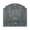 Placa decorada de hierro fundido Dama para chimenea - cm 80 x 80 h 2