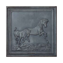 PLACA DE HIERRO FUNDIDO CABALLOS CM 50x50 SP. 1