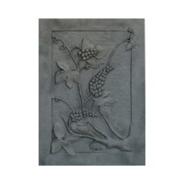 Placa decorada de hierro fundido Uvas para chimenea – Dimensiones cm 50 x 70 h x 1 (espesor)