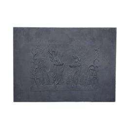 Placa de chimenea de hierro fundido decorada CIERVIOS – Dimensiones cm 110 x 80 h x 1,2 (espesor)