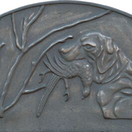 Placa decorada de hierro fundido Captura para chimenea – Dimensiones cm 48 x 38 h x 1,6 (espesor)