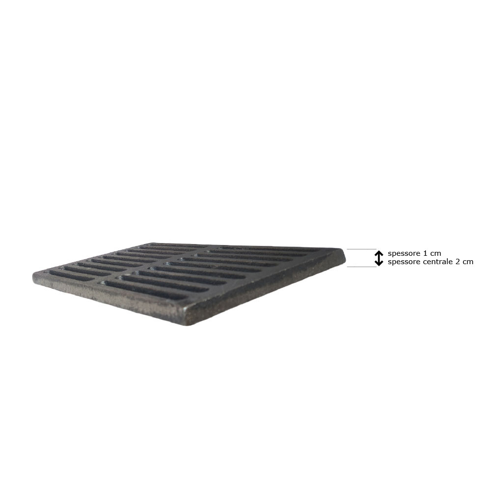 Rejilla de hierro fundido para cenizas 24 x1 6 h cm - Espesor 1 cm y espesor central 2 cm - Imagen 3