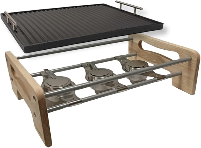 Lunaway Piastra Ondulata con Riser Kit con scaldavivande