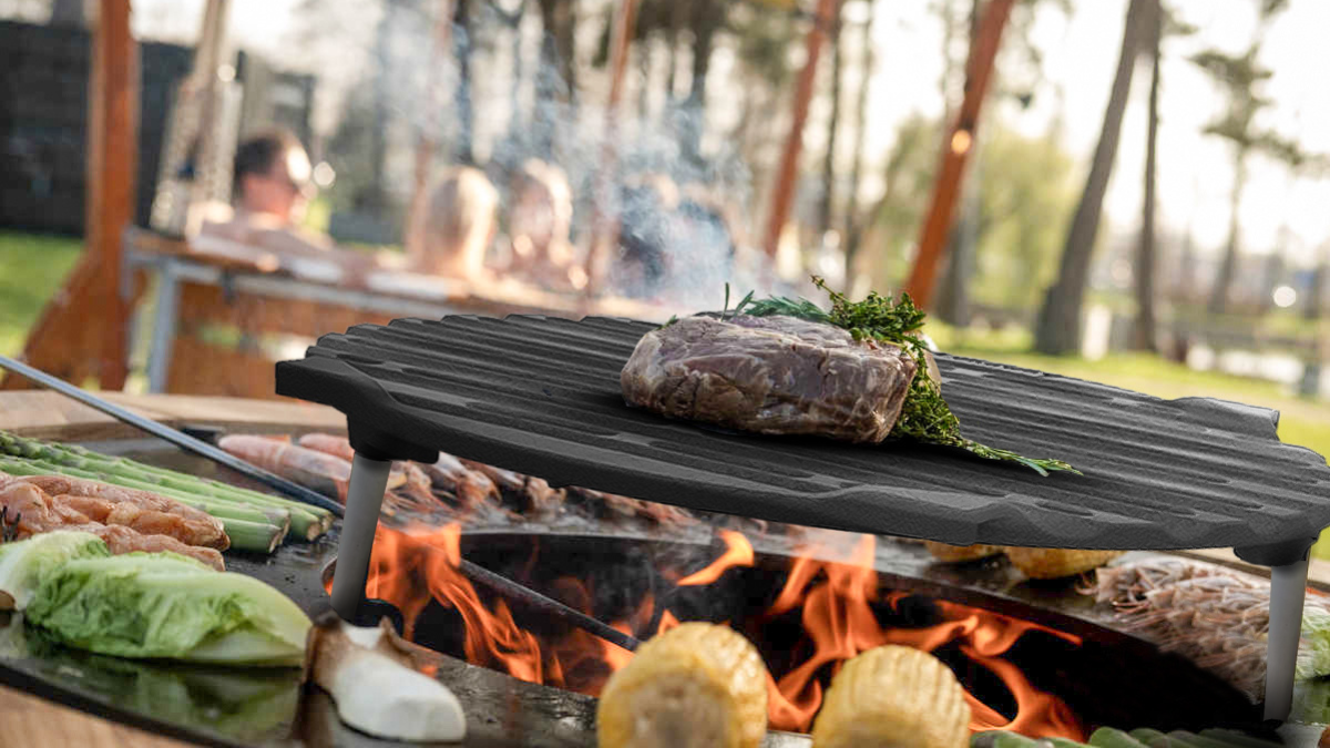 Parrilla Redonda de Hierro Fundido Esmaltado - Imagen 4
