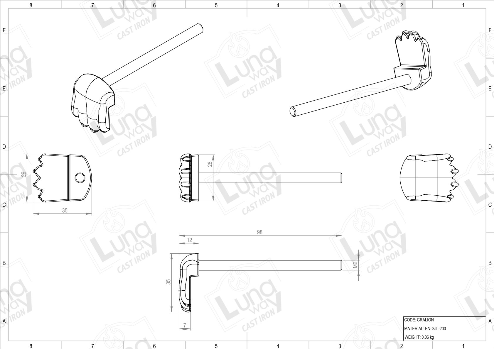 PAR DE GRAPAS LION 2,9 x 1,2 x 3,48 h cm - Imagen 3