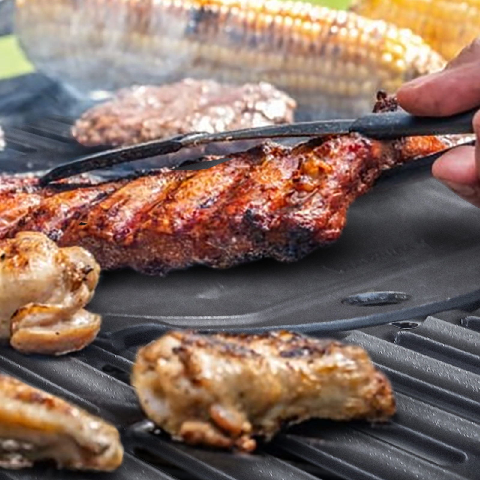 Parrilla en uso