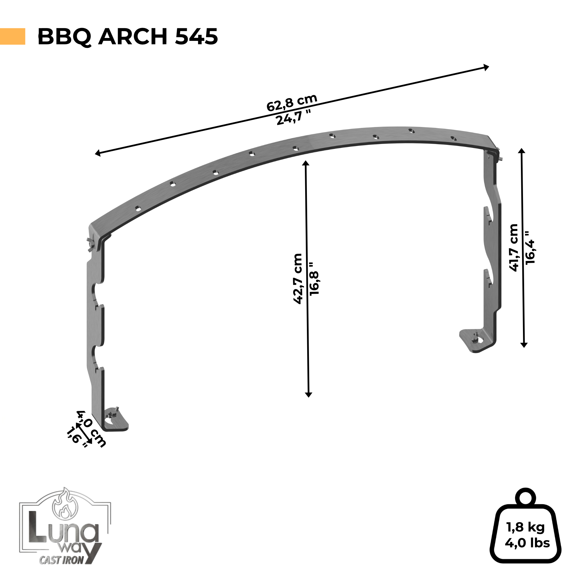 BBQ ARCH 545 - Arco para brochetas y cocina suspendida para BBQ - Imagen 2